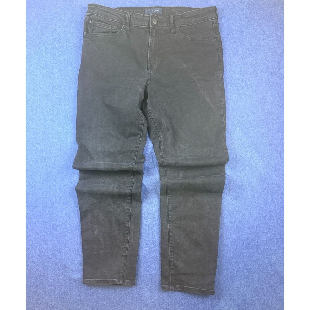 Aeropostale Men’s 36x32 Skinny Black Stretch Jeans Coolmax Faded Wash